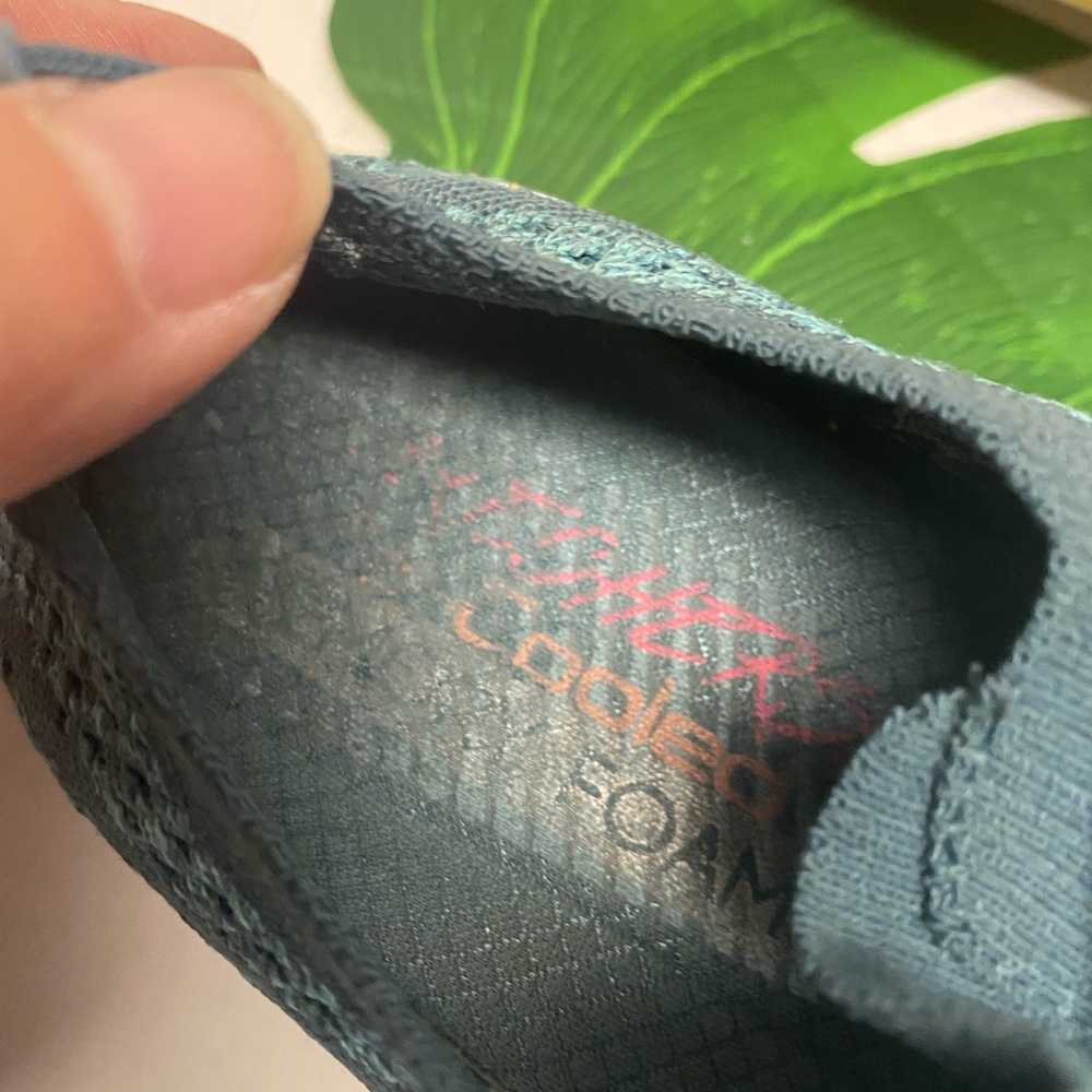 Skechers Cooled Memory Foam Cooled Blue Green Sne… - image 7